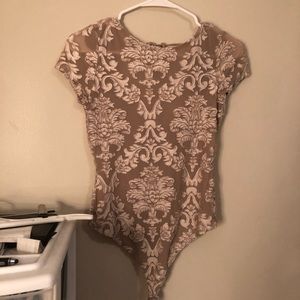 Sheer nude bodysuit